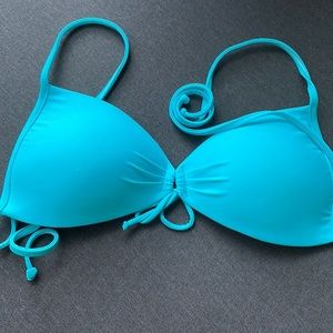 Blue bikini top